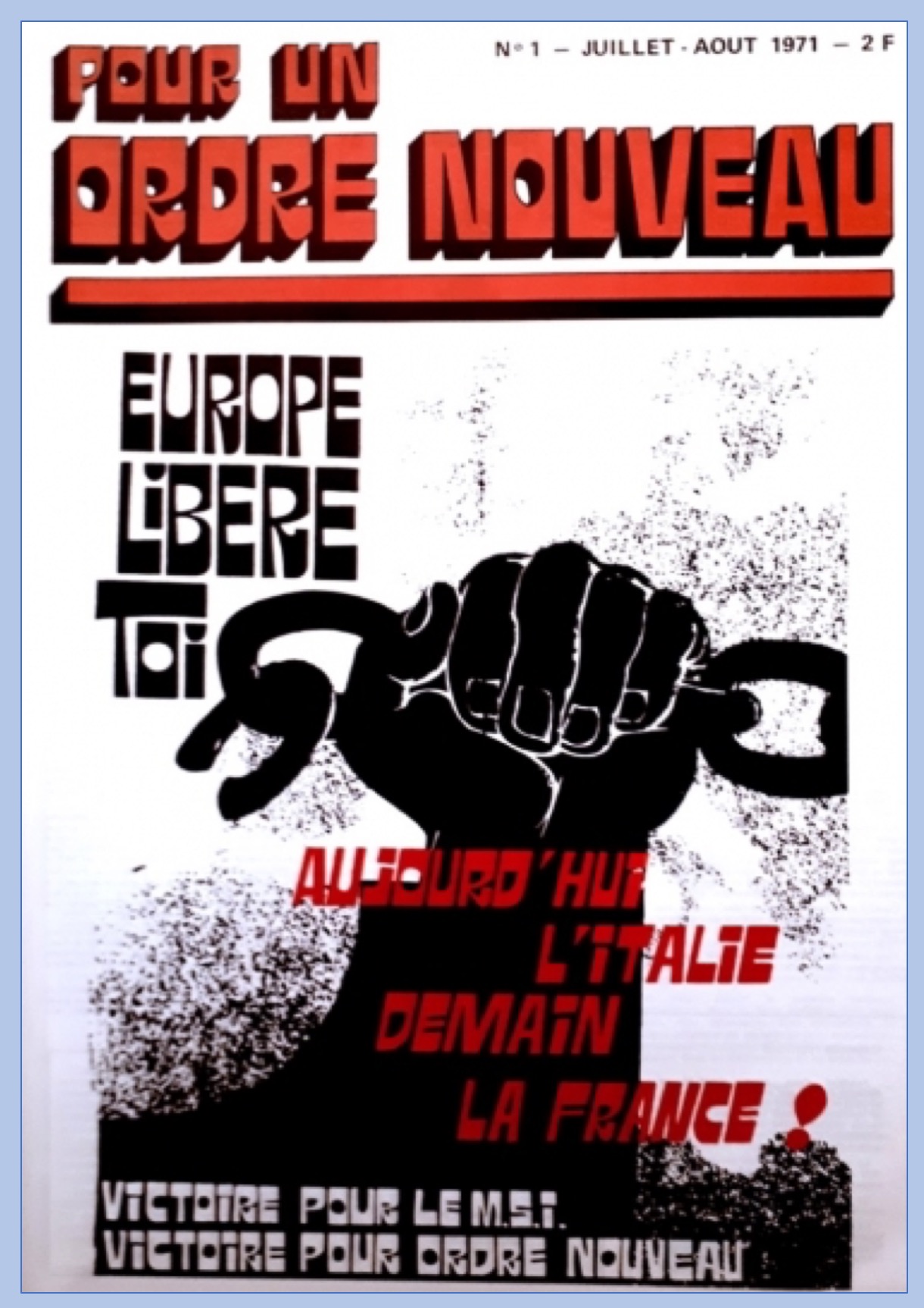 Pour un Ordre nouveau (n°1 - Juillet - août 1971)