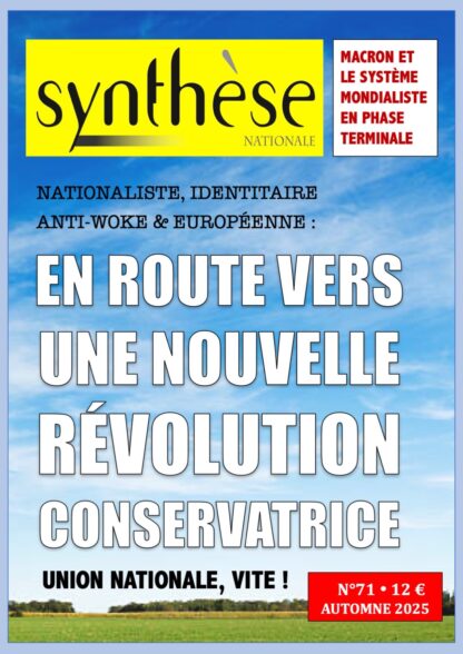 Synthèse nationale n°71 (automne 2025)