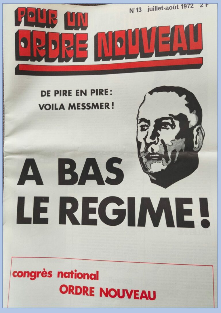 Pour un Ordre nouveau (n°13 juillet-août 1972)