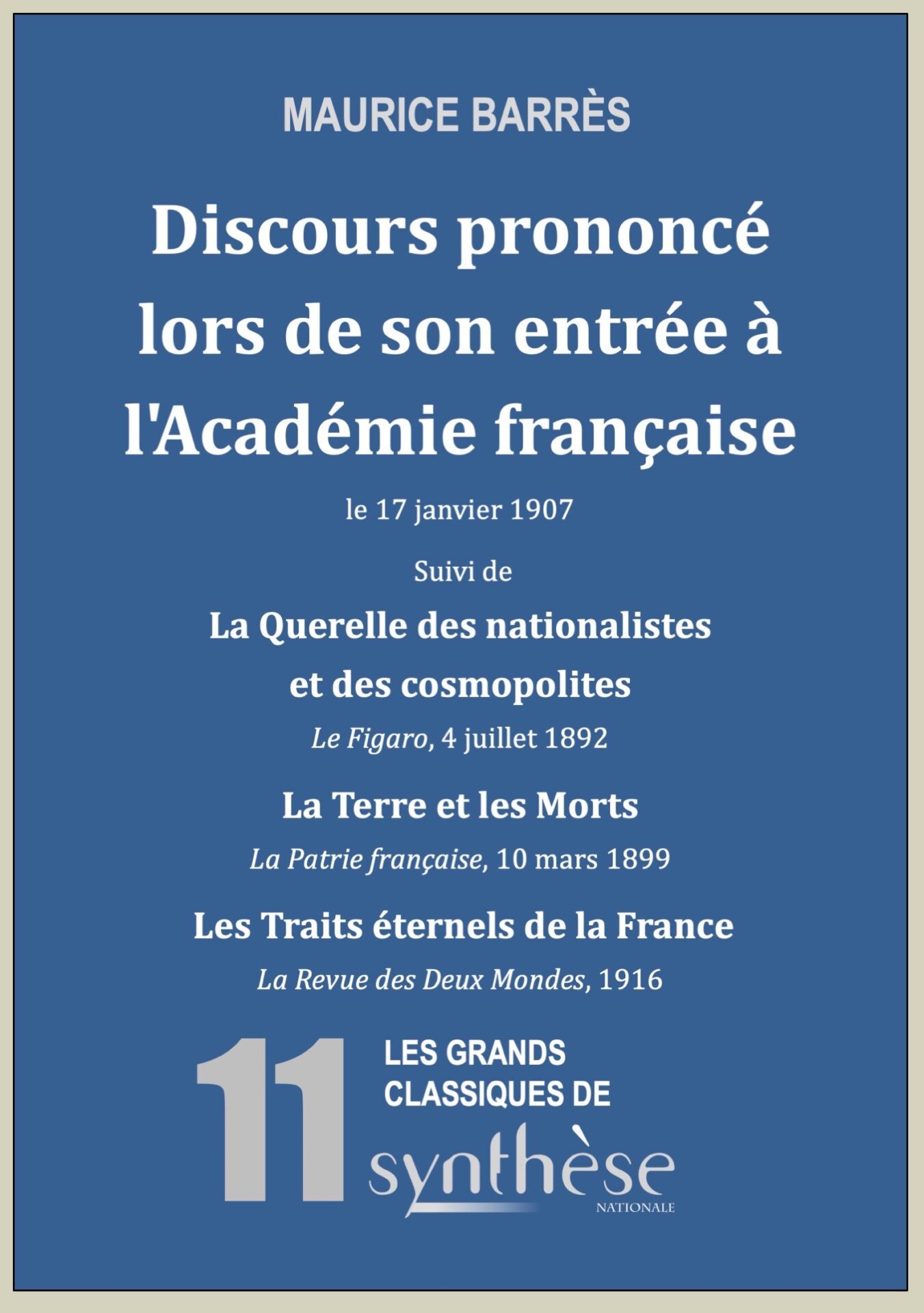 Discours prononcé à l'Académie française