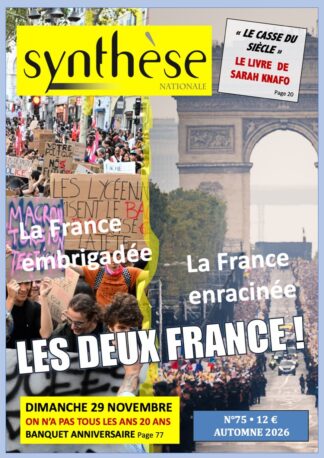 Synthèse nationale n°75 (automne 2026)